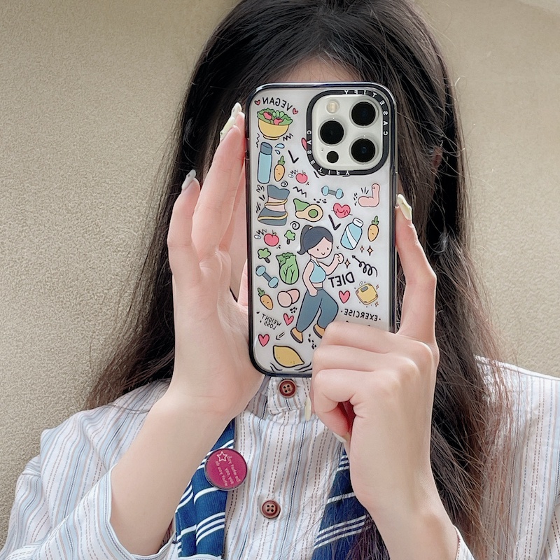Ốp Điện Thoại Acrylic Cứng In Hình Cô Gái Cho iPhone 15 14 13 12 11 Pro Max Plus
