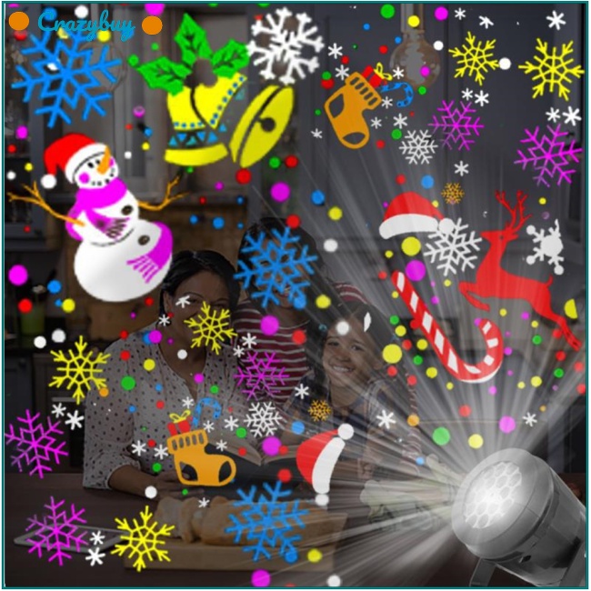 Cr Đèn Chiếu Sáng Giáng Sinh 16 Họa Tiết Độc Đáo Trang Trí Nhà Cửa / Tiệc Tùng