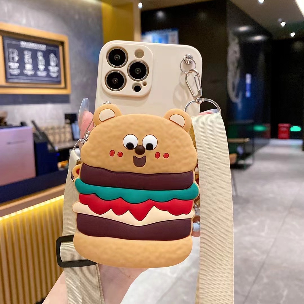 Ốp Lưng Ví Hình Gấu Đáng Yêu Cho OPPO A17 A57 A77 2022 4G F21Pro Reno 7Z / 8Z 5G A77S A57S A17K