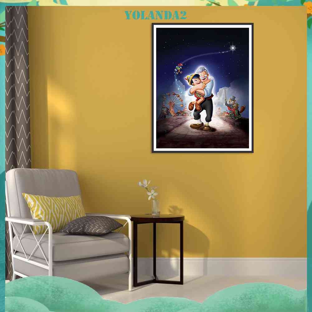 Bộ Tranh Đính Đá 5D Họa Tiết Hoạt Hình Độc Đáo DIY Dùng Trang Trí Nhà Cửa