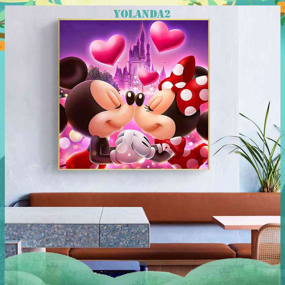 Tranh Đính Đá Kim Cương Toàn Bộ 5D DIY Hình Vẽ Chuột Mickey