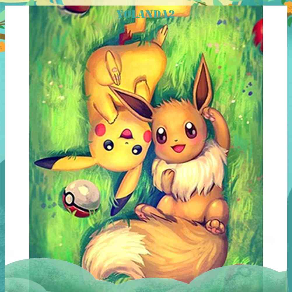 Bộ Tranh Đính Đá Tròn Toàn Diện Họa Tiết mon Độc Đáo DIY Dùng Trang Trí Nhà Cửa