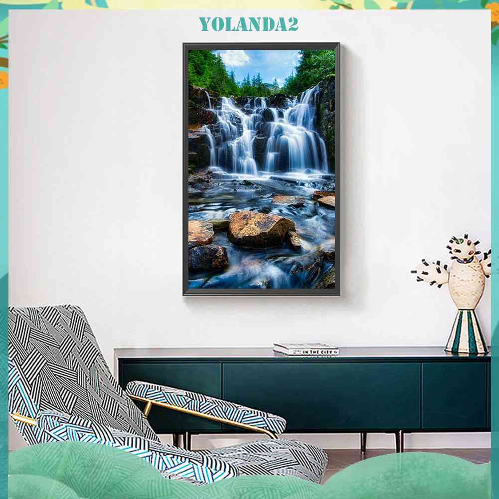 Tranh Đính Đá Kim Cương Toàn Bộ 5D DIY Hình Vẽ Núi Rơi