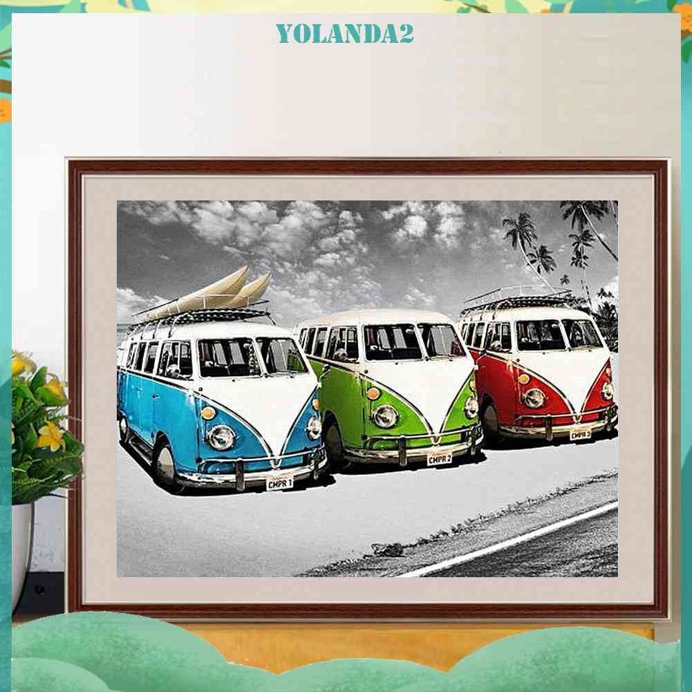 Tranh Đính Đá Kim Cương Toàn Bộ 5D DIY Hình Vẽ Bãi Biển