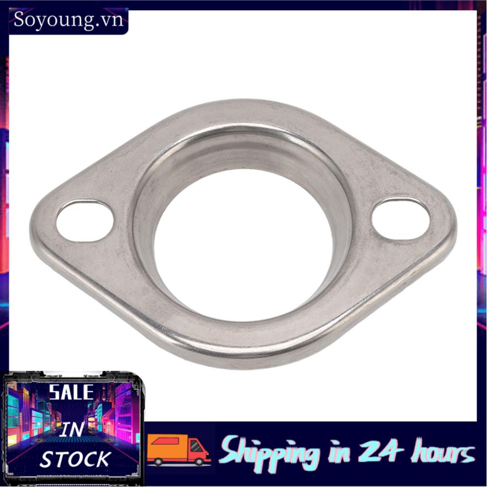 Soyoung 2.5in Manifold Collector Flange  Durable Stainless Steel 2 Bolt Exhaust Downpipe for Car