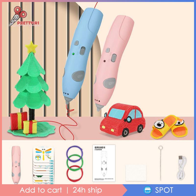 [Prettyia1] Bút Vẽ 3D Nhiệt Độ Thấp Dành Cho Trẻ Em