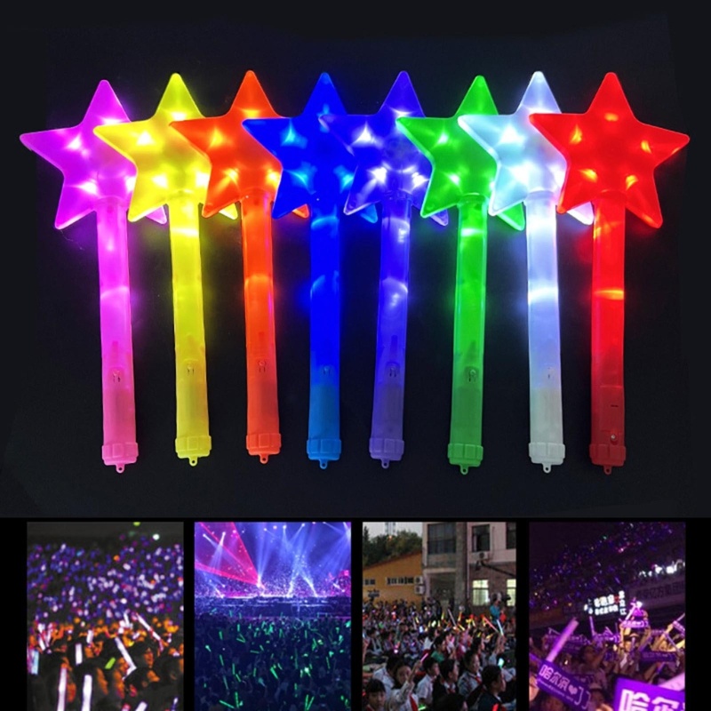 Set 5 Gậy Phát Sáng Đèn Led Hình Ngôi Sao Trang Trí Tiệc