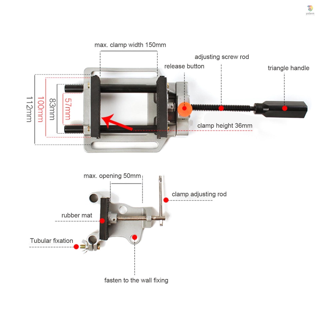 Nút Tháo Gỡ Nhanh Bằng Hợp Kim Nhôm 100mm Cho Máy Khoan