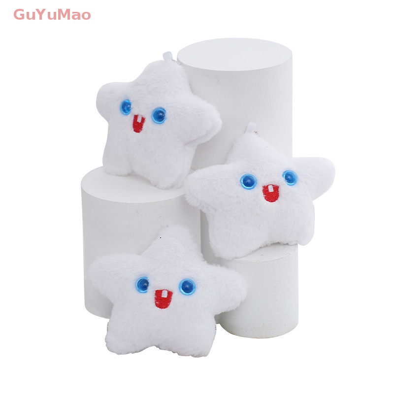 [cxGUYU] Búp Bê Nhồi Bông Hình Ngôi Sao Năm Cánh Màu Trắng Trang Trí Túi Xách / Quà Tặng Cho Bé PRTA