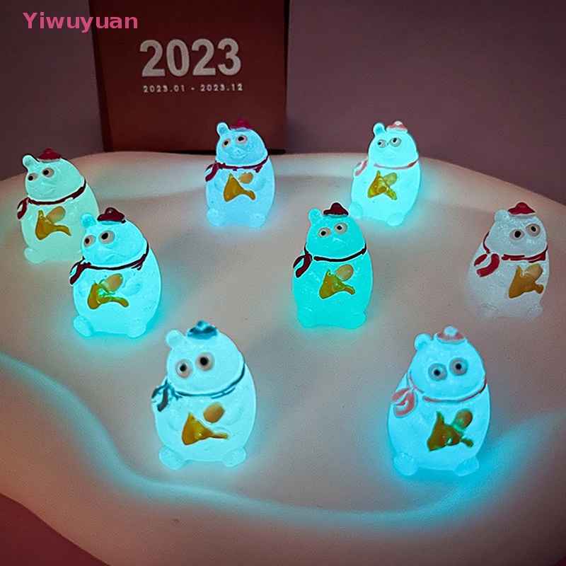 Bộ 2 Gấu Nhựa Phát Quang Dễ Thương Trang Trí Xe Hơi