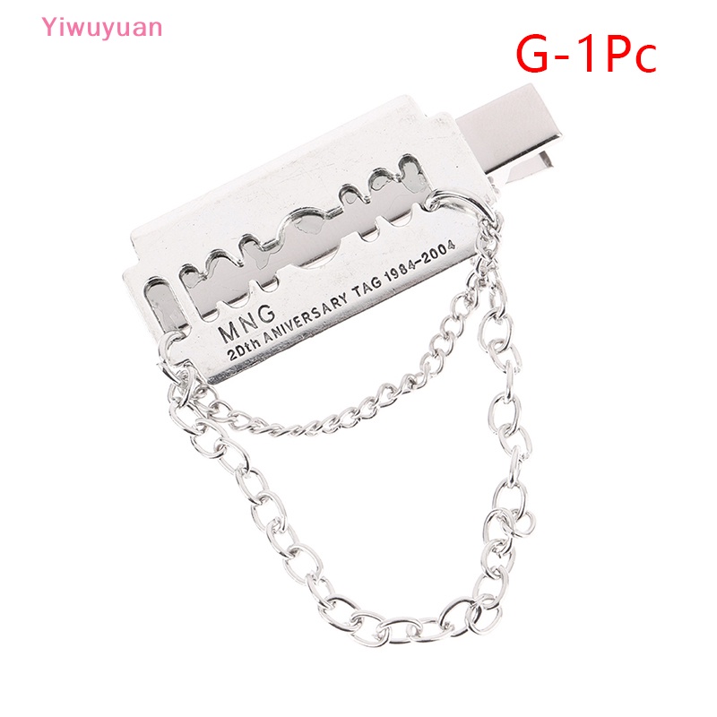 Kẹp Tóc Dây Xích Kim Loại Hình Bướm Phong Cách Punk Mới