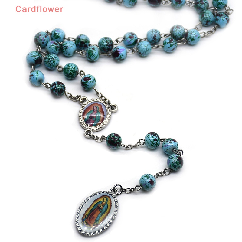 Vòng cổ Mặt Đá Guadalupe Virgin Rosary Thời Trang Mới