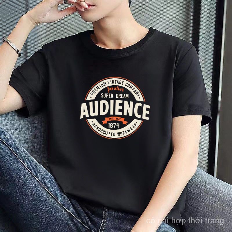 Áo Thun Nam Tay Ngắn Cổ Tròn Phong Cách Đường Phố Mùa Hè Ly4d