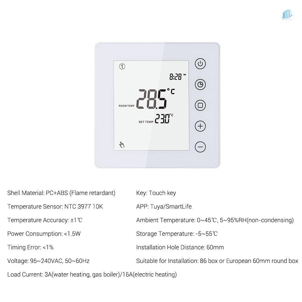 Bộ Điều Khiển Nhiệt Độ Thông Minh Màn Hình LCD 3A s2mwvn Tiết Kiệm Năng Lượng Chống Đóng Băng Cho Nhà Ở / Văn Phòng / Trường Học