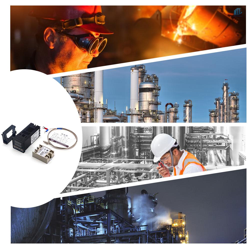 Bộ 3 Dây Cáp SSR + SSR-40 DA + M6 1M Điều Khiển Nhiệt Độ Thông Minhwatchinone REX-C100FK07-V * AN