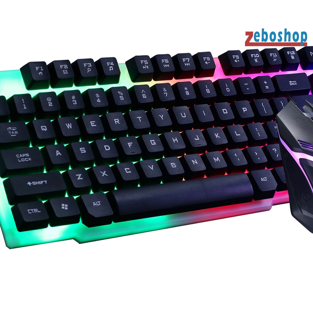 Bộ 2 Bàn Phím Và Chuột GTX300 Có Dây Đèn Nền Bằng Nhựa Dành Cho Máy Tính