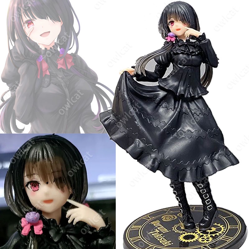 Mô Hình Nhân Vật Date A Live Tokisaki Kurumi  19cm Size Lolita Black Dress Nightmare S-Class Spirit Light Novel Figure PVC Packed in Box Model