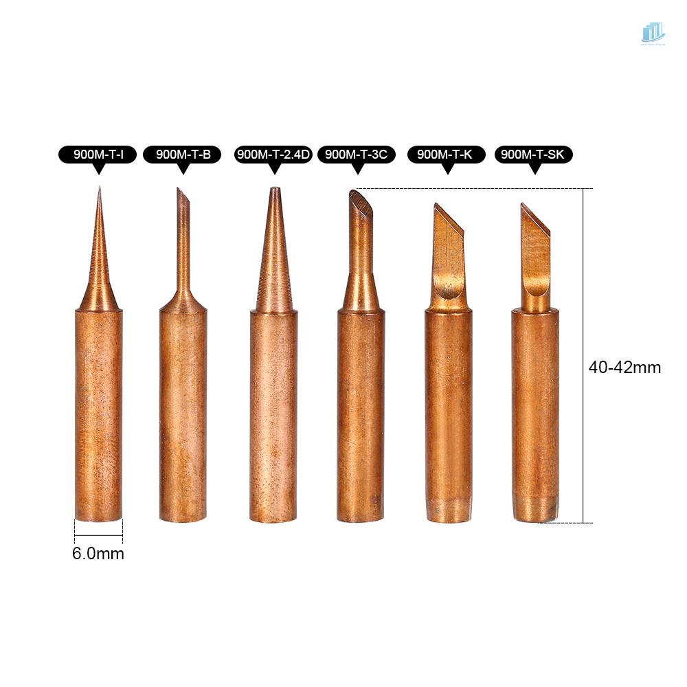 Bộ 6 Đầu Hàn Bằng Đồng Thau 900M-T Chuyên Dụng Sửa Chữa