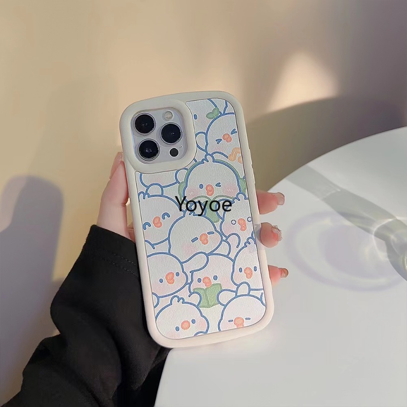 Ốp Điện Thoại Silicon Mềm Chống Sốc Họa Tiết Chú Vịt Hoạt Hình Bảo Vệ Ống Kính Máy Ảnh Cho iPhone 14 13 12 11 Pro Max Plus