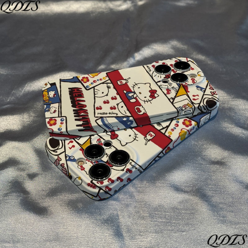 Ốp Điện Thoại Chống Sốc In Hình Hello Kitty Hoạt Hình Dễ Thương Cho Iphone 12 14pro 13711 8P