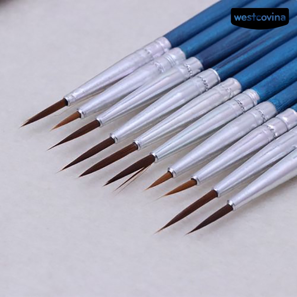 [COD]♪Set 10 Cọ Vẽ Màu Nước Chuyên Nghiệp