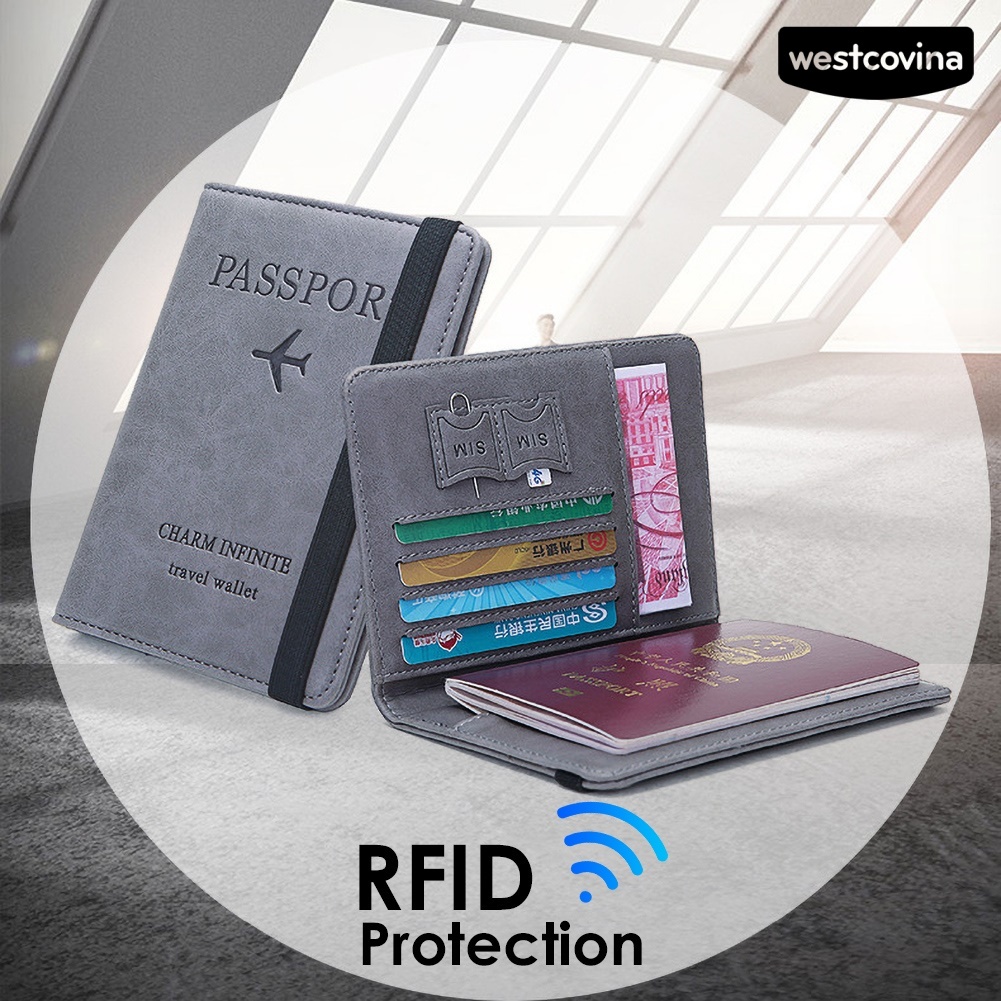 [COD]♪Ốp Bọc Hộ Chiếu Giả Da Tiện Lợi