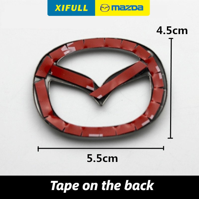 Miếng Dán logo Trang Trí Vô Lăng Xe Hơi Mazda 2, 3, 6, CX4, CX5, CX30