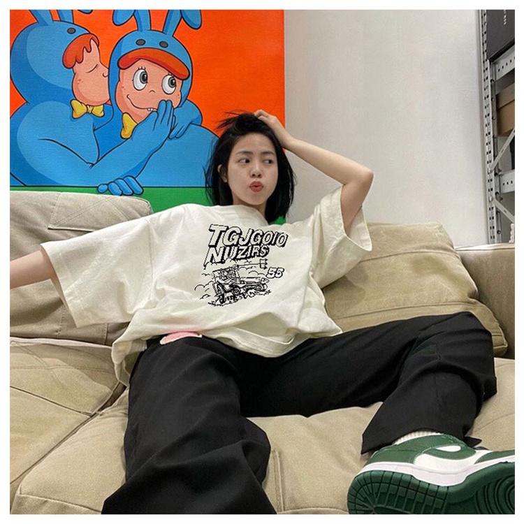 Áo Thun Unisex 100% Cotton Nguyên Chất Ngắn Tay Phong Cách Hàn Quốc Mới NRVP 2023