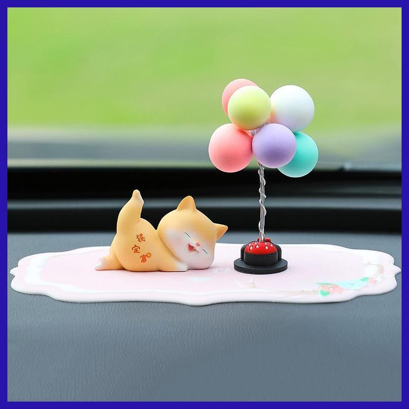 Đồ trang trí Chú Chó Bong Bóng Nhiều Màu Mini Dễ Thương Trang Trí Bảng Điều Khiển Xe Hơi