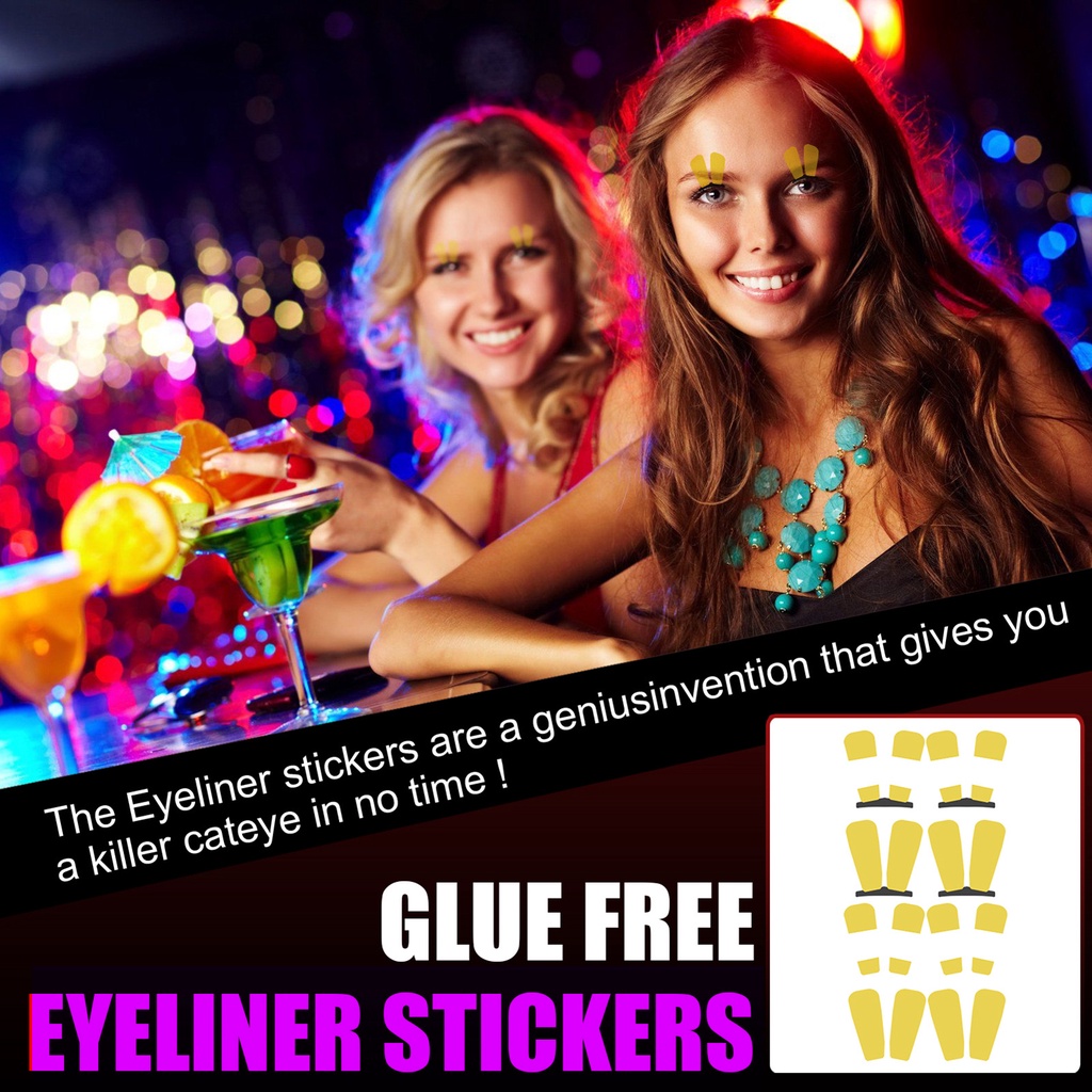 1 Bộ Nhãn Dán Trang Điểm Mắt Tiện Lợi Lâu Trôi Dễ Mang Theo Chủ Đề Halloween