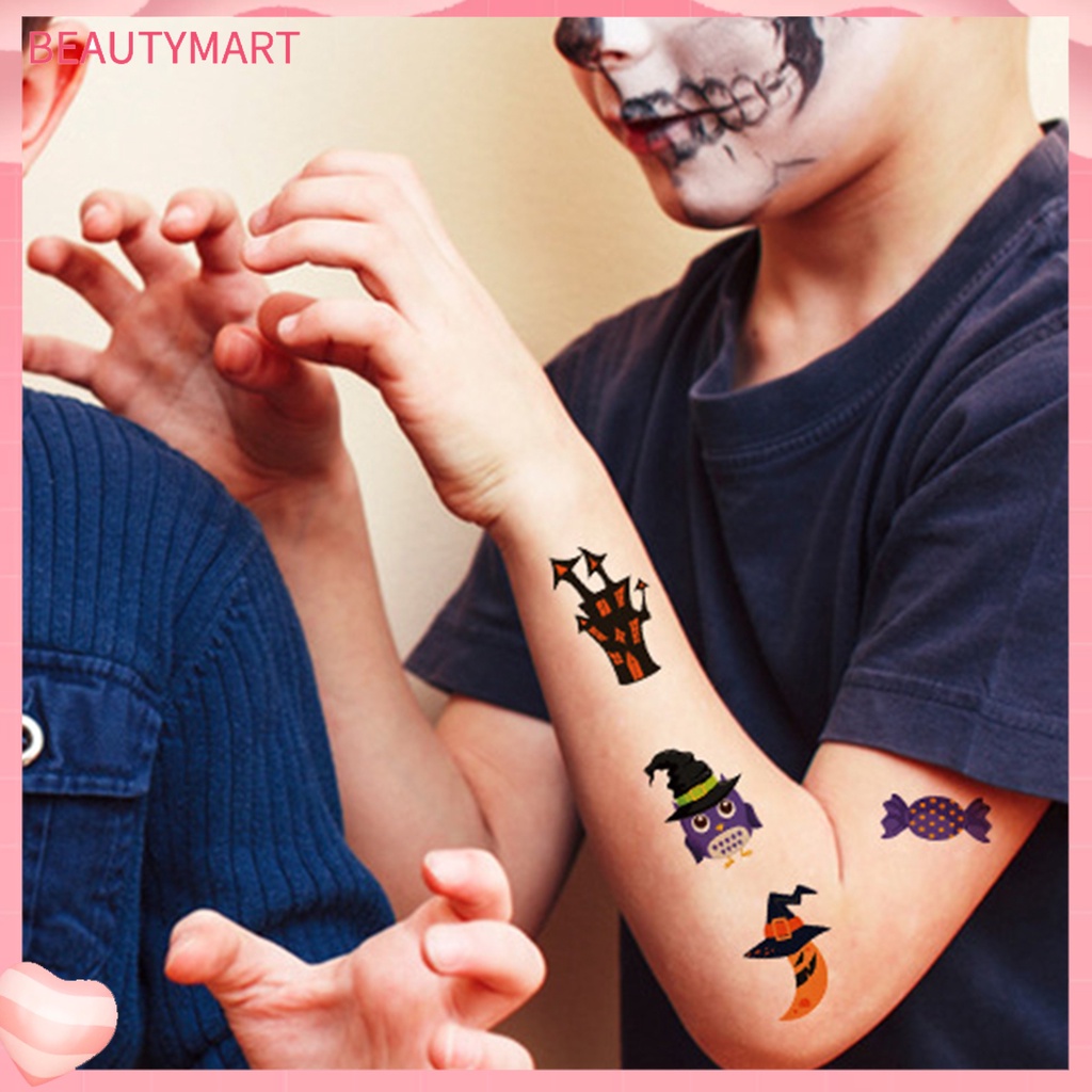 Set 10 Hình Xăm Dán PVC Hiệu Ứng Ánh Kim Độc Đáo DIY