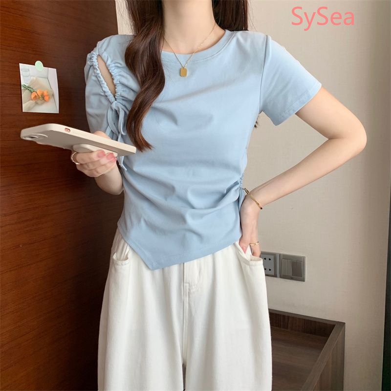 Áo Sơ Mi Phối Dây Rút Thời Trang Mùa Hè Dành Cho Nữ