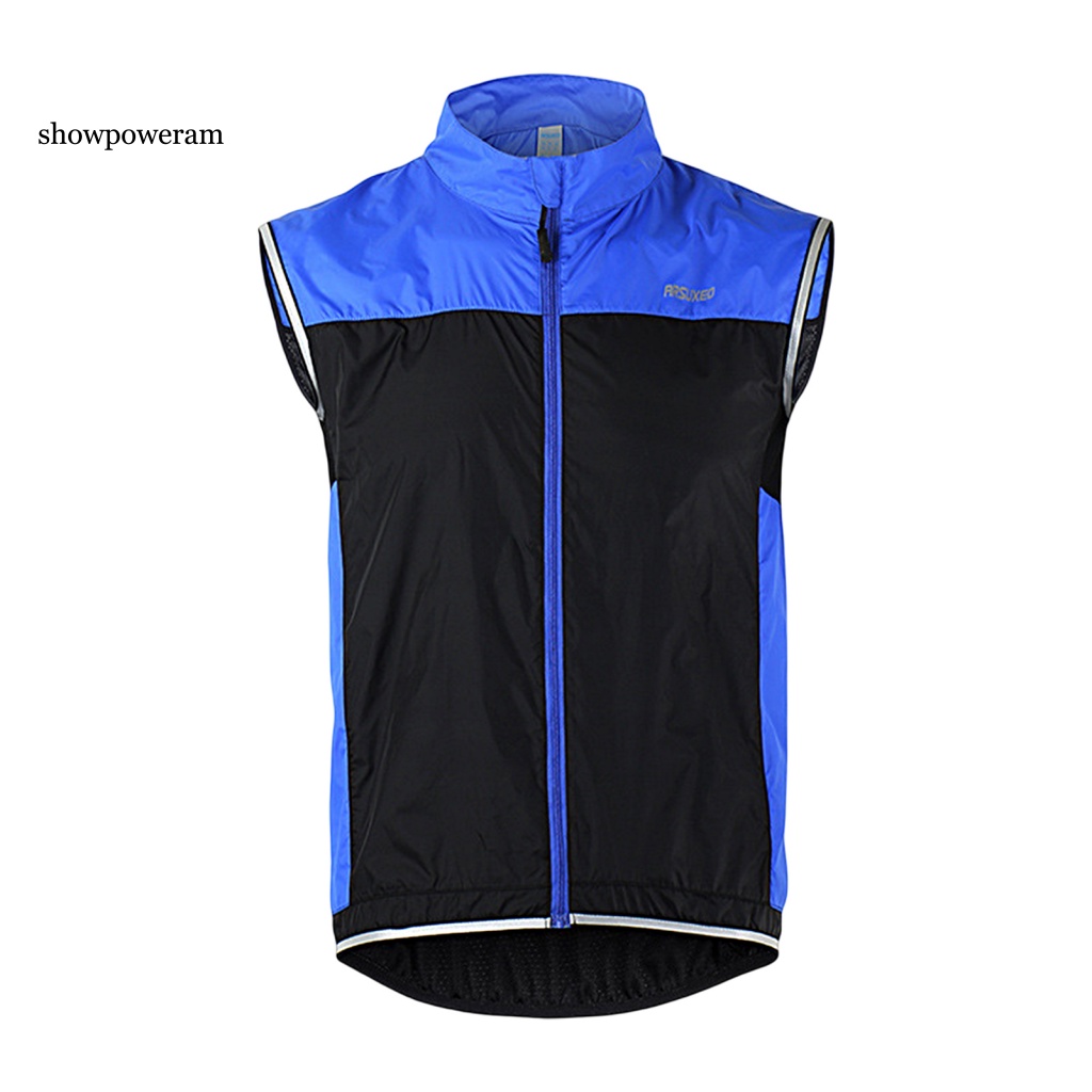 Áo Sát Nách Có Khóa Kéo Màu Sắc Tương Phản Thời Trang Chạy Bộ