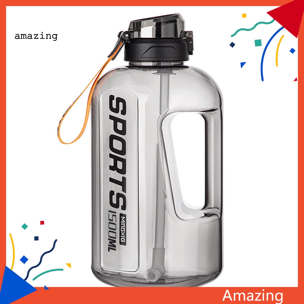 Bình Đựng Nước Chống Biến Dạng Có Nắp Chống Tràn Kèm Dây Đeo Cho Văn Phòng