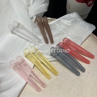 Kf618 2 Chiếc Phong Cách Hàn Quốc Bé Gái Màu Mờ ” I ” Hình Nổ Cá sấu Kẹp Tóc Phụ Kiện Nữ