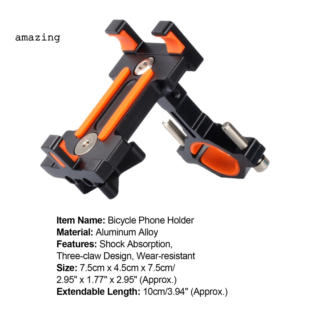 Giá Đỡ Điện Thoại Bằng Hợp Kim Nhôm Gắn Xe Đạp Leo Núi Tiện Dụng