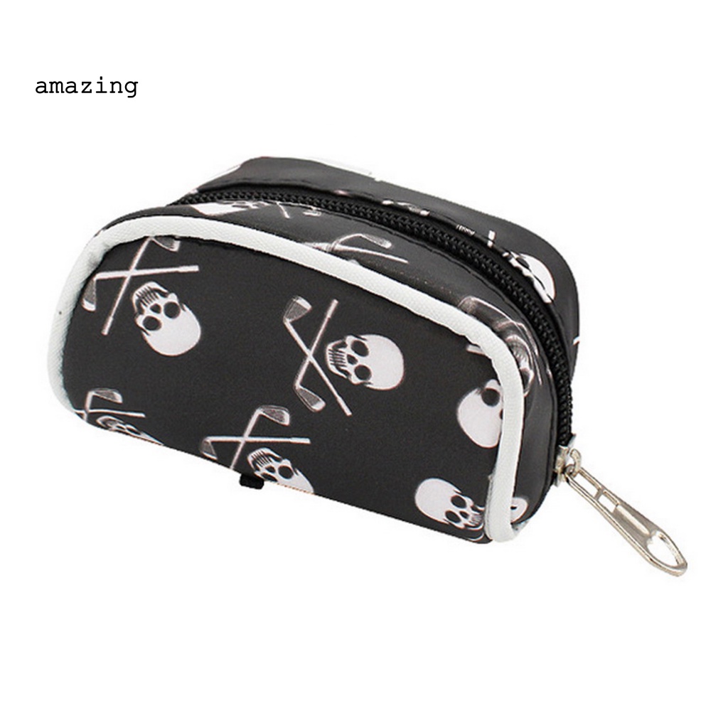 Túi Đựng Bóng Golf Đeo Hông In Họa Tiết Đầu Lâu Có Khóa Kéo Mượt Mà