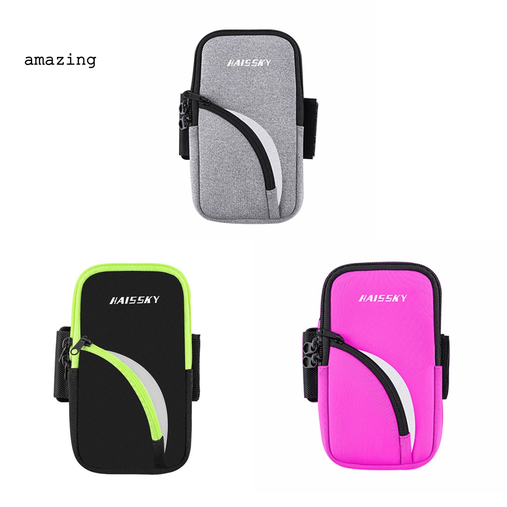 Túi Đựng Điện Thoại Đeo Cánh Tay Cỡ Lớn Có Khóa Kéo Chống Thấm Nước Tiện Dụng Khi Chạy Bộ