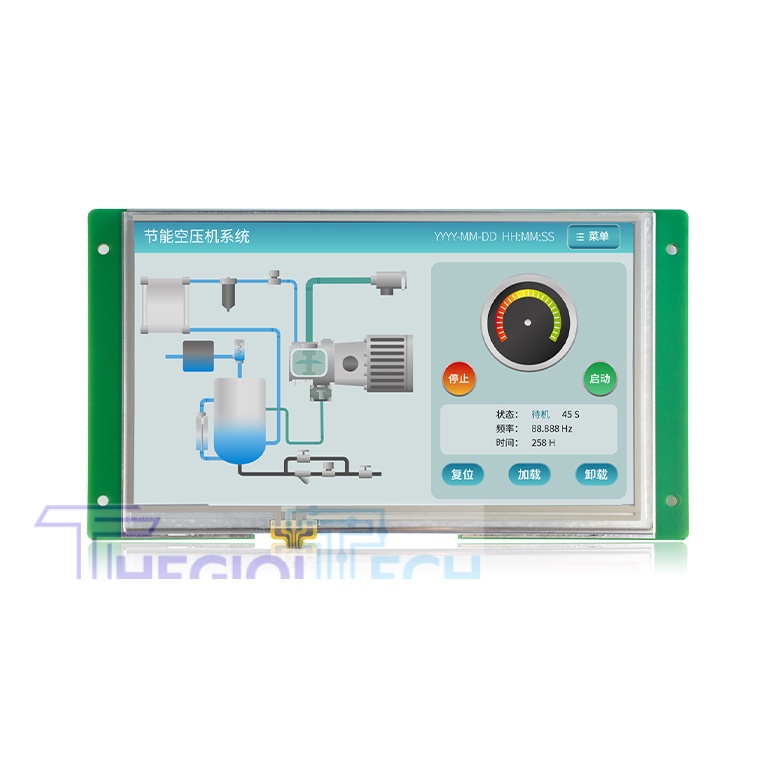 Kinseal 7 inch AMT070, màn hình HMI trần LCD công nghiệp, giao diện điều khiển người-máy giao tiếp điều khiển PLC