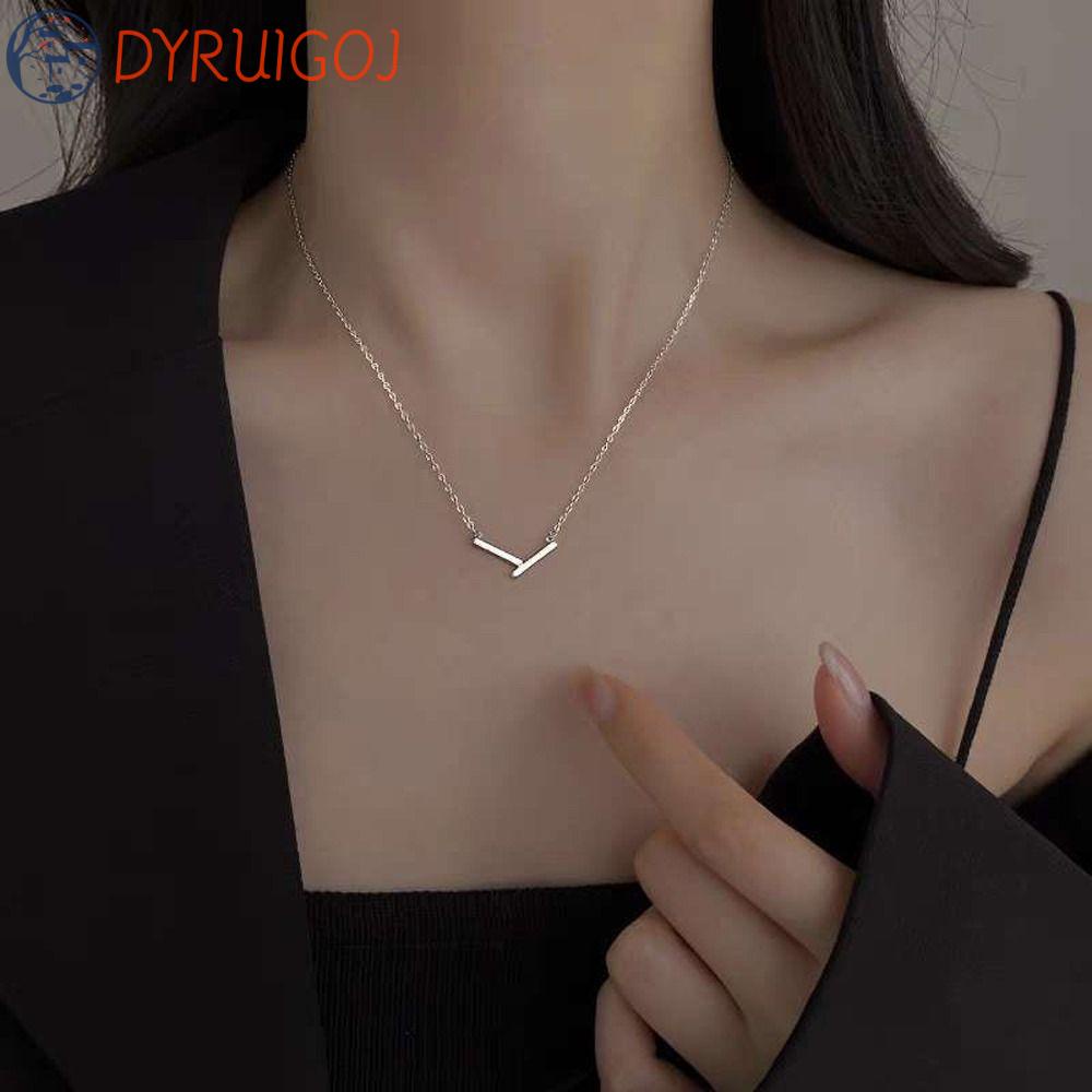 Vòng cổ Choker Mặt Chữ V Bằng Đồng Dễ Thương Cho Nữ