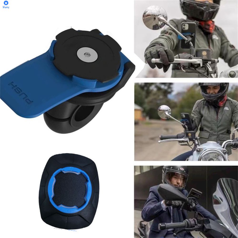 Giá Đỡ Điện Thoại Di Động Gương Chiếu Hậu Xe Máy Giá Đỡ Điều Hướng Điện Thoại Di Động Có Khóa Tháo Nhanh Đơn Giản Cho Xe Ô Tô Điện 【Bluey】