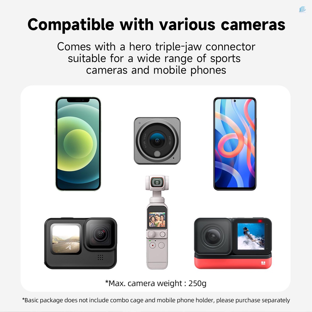 TELESIN Kẹp Gắn Ba Lô Cam 3600 / 360Mm Đa Ứng Dụng°Kẹp Gắn Dây Đeo Có Thể Điều Chỉnh Nhanh 11 / 10 / 9 / 8