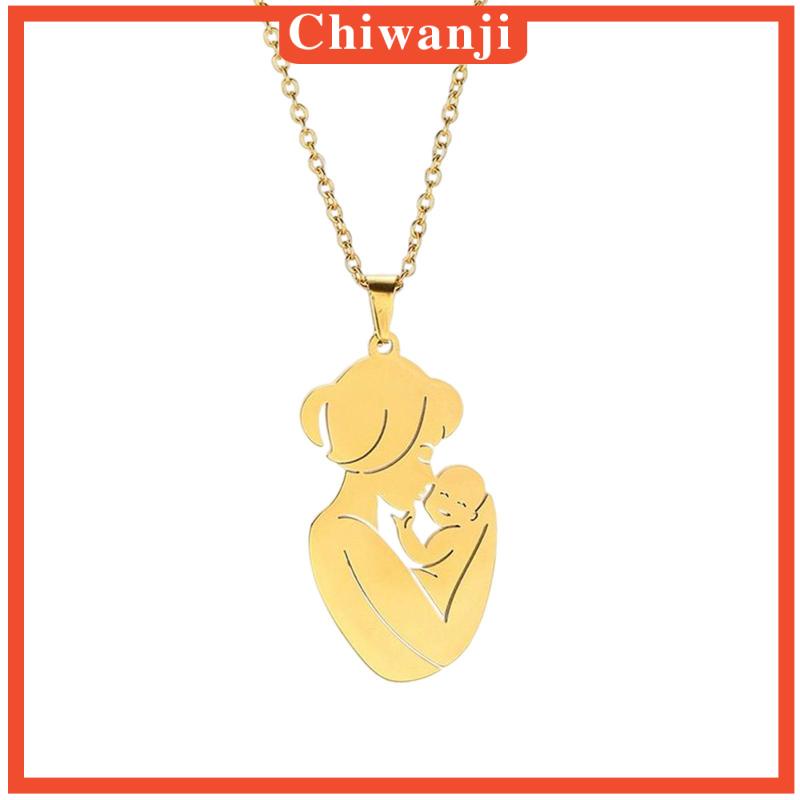 [Chiwanji] Vòng cổ Mặt Đánh Bóng Gương Mẹ Và Bé Làm Quà Tặng Kỷ Niệm Cho Mẹ / Mẹ