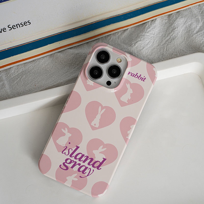 Ốp Điện Thoại Cứng Họa Tiết Thỏ Hồng Dễ Thương Cho Iphone Xr 12 7813 11 Plus Max 14 pro