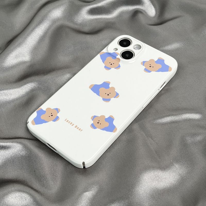 Ốp Điện Thoại Cứng In Hình Gấu Thỏ Cho Apple Iphone Xs 11 X plus 1413 14 L2F2