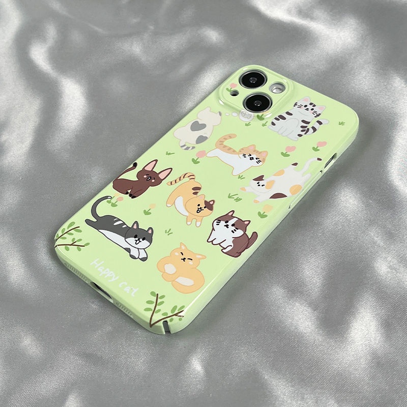Ốp Điện Thoại Cứng Họa Tiết Chó Mèo Dễ Thương Cho Iphone 1213 promax 14 xs8 7 xr11 BYX1