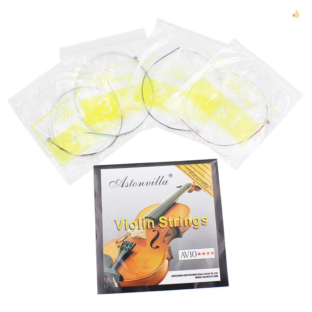 Bộ 4 Dây Đàn Violin Lõi Thép Niken Màu Bạc Tinh Tế Tiện Dụng