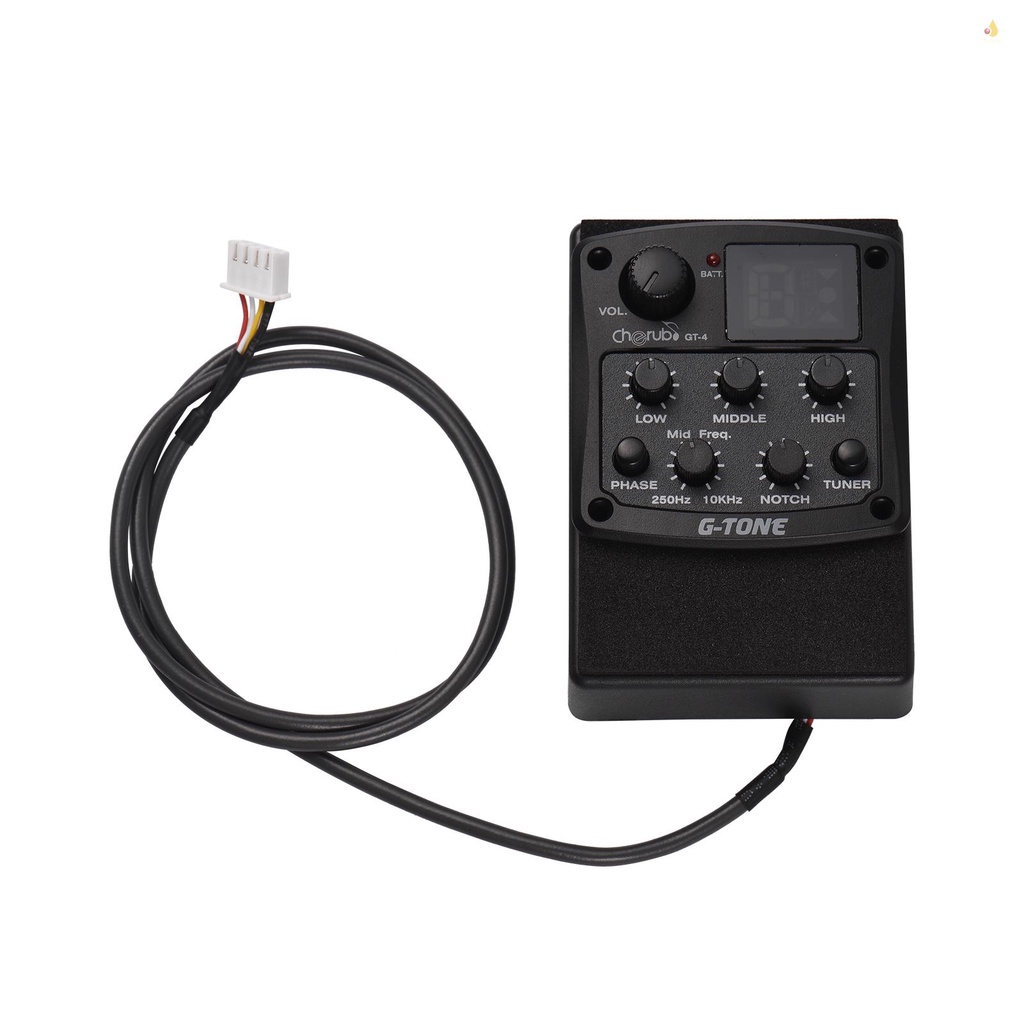 Bộ Cân Bằng Âm Thanh Cherub GT-4 G-Tone 3 Băng Tần Có Đèn LED Cho Đàn Guitar Acoustic