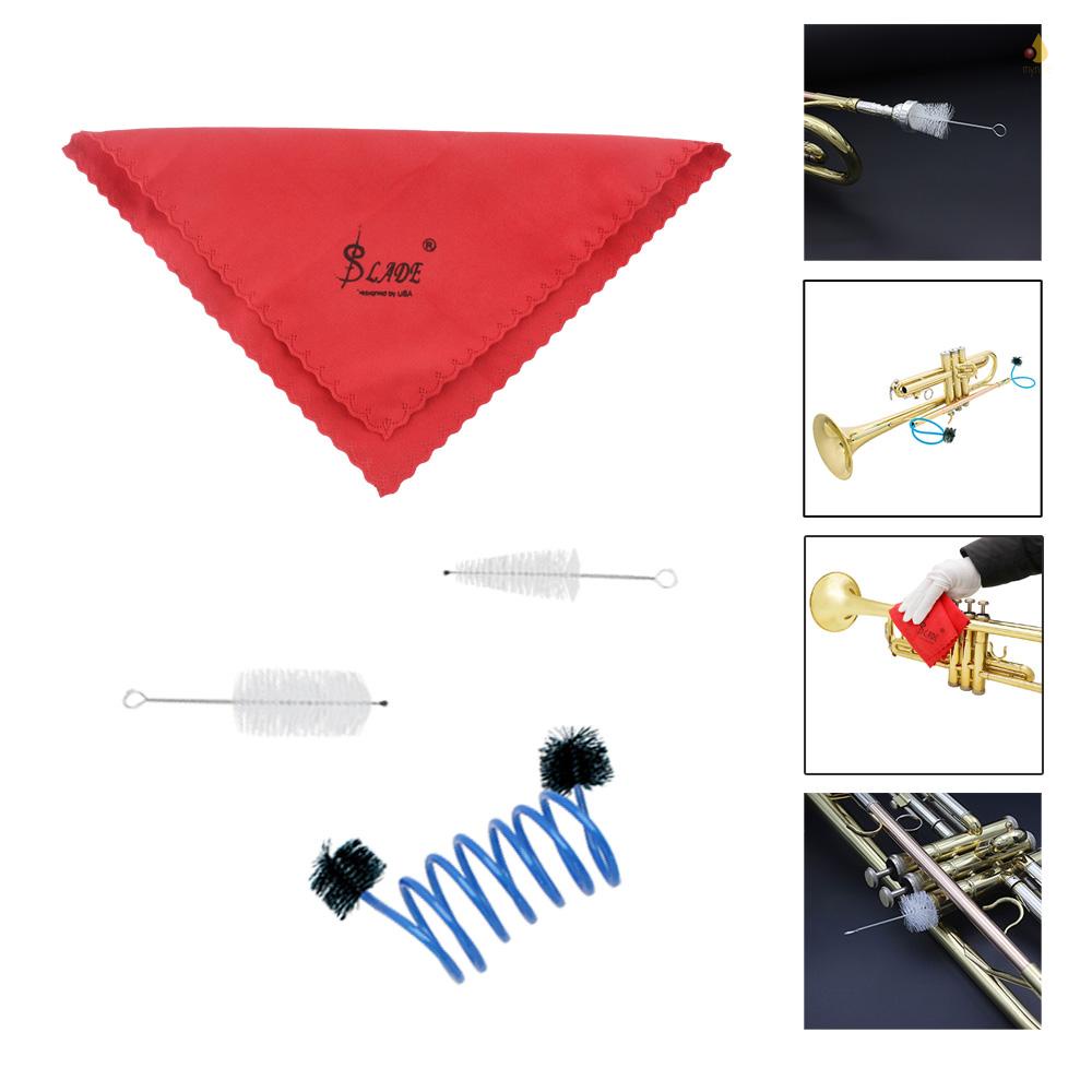 Bộ Dụng Cụ Làm Sạch Kèn Trumpet mynice Chăm Sóc Làm Sạch Bao Gồm Bàn Chải Van Miệng Linh Hoạt