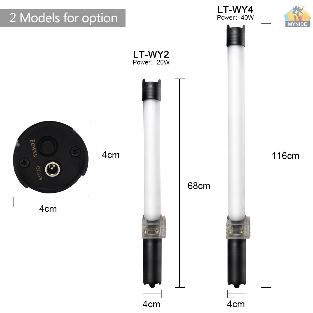 Đèn LED Chụp Ảnh Cầm Tay 40W 2800K-9990K Bi Màu Sắc Điều Chỉnh Được Nhiệt Độ 116cm